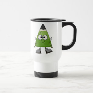 Candy Corn Frankenstein Halloween Travel Mug