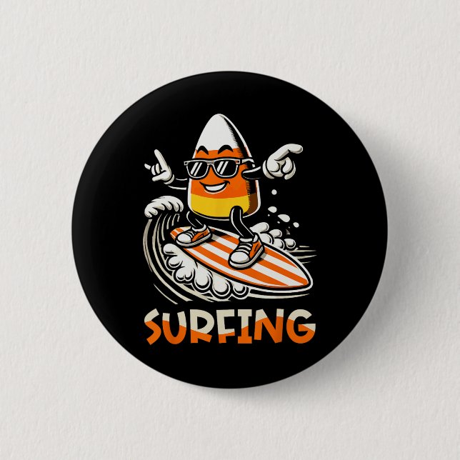 Candy Corn Funny Halloween Design  2 Inch Round Button (Front)