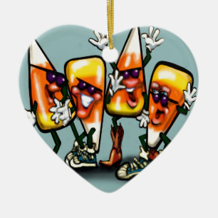 Candy Corn Gang Ceramic Ornament