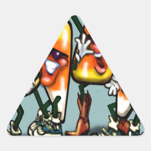 Candy Corn Gang Triangle Sticker