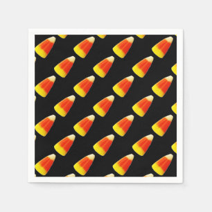 Candy Corn Halloween Cocktail Napkin