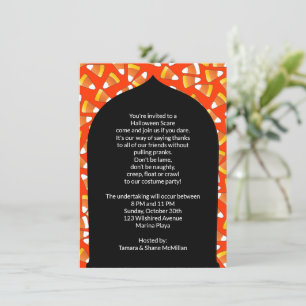 Candy Corn Halloween Costume Party Invitation