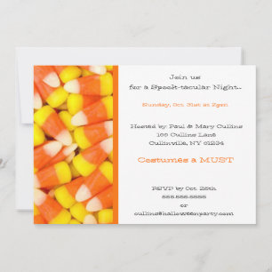 Candy Corn Halloween fêtes Invitations