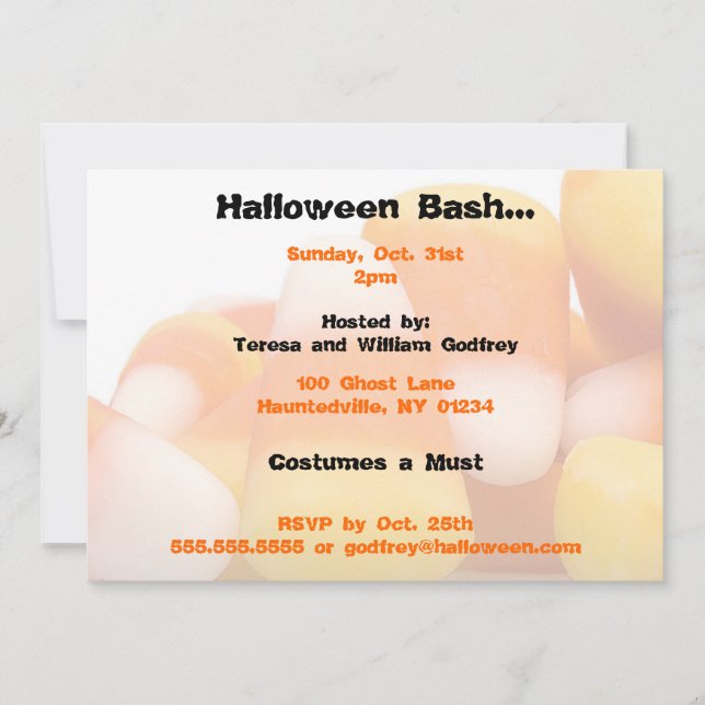 Candy Corn Halloween fêtes Invitations (Devant)