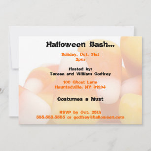 Candy Corn Halloween fêtes Invitations