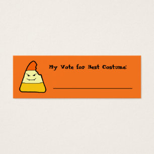 Candy Corn Halloween Games Voting Card