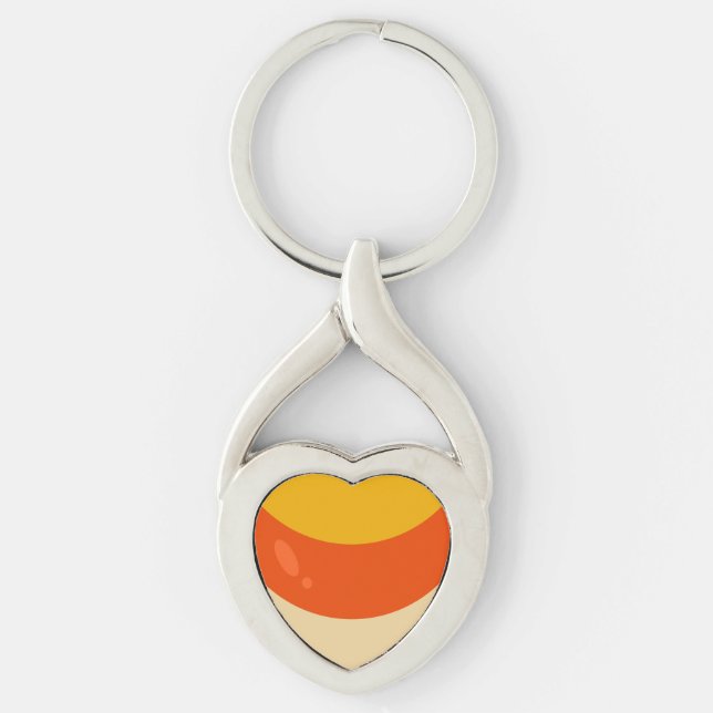 Candy Corn Halloween Keychain (Front)