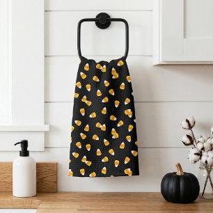 Candy Corn Halloween Party Kitchen Towel