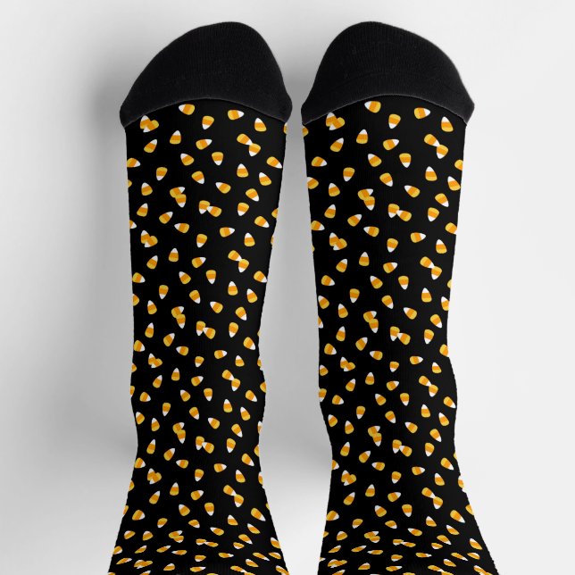 Candy Corn Halloween Socks (Top)