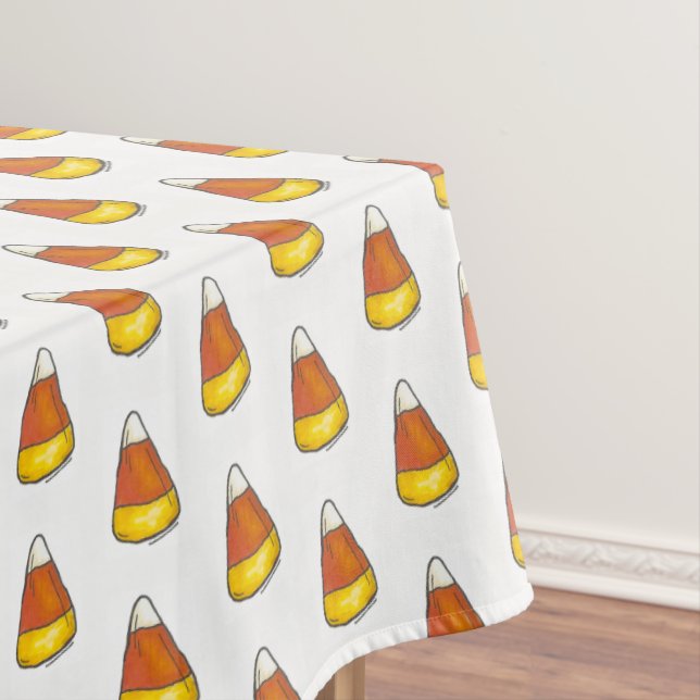 Candy Corn Halloween Thanksgiving Trick or Treat Tablecloth (In Situ)