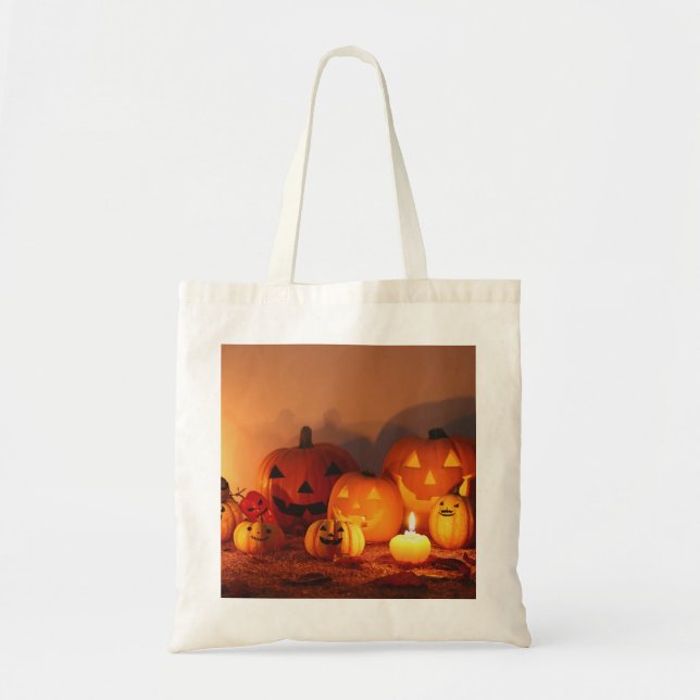 Candy Corn Halloween Tote Bag (Front)