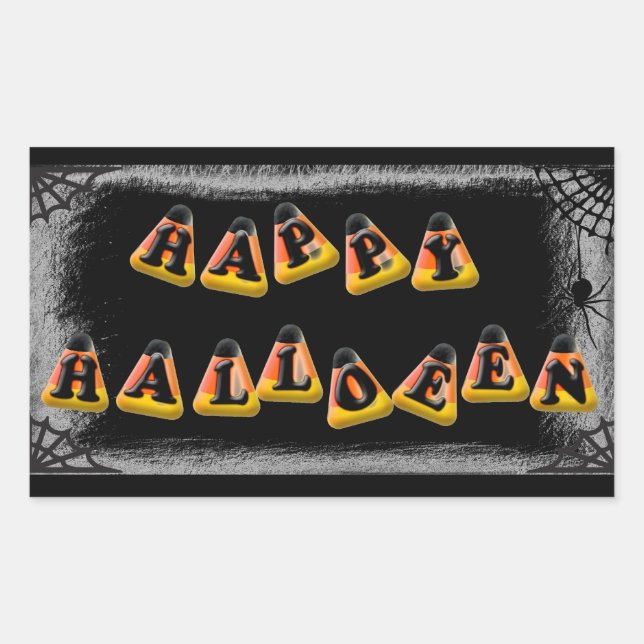 Candy Corn Happy Halloween Sticker (Front)