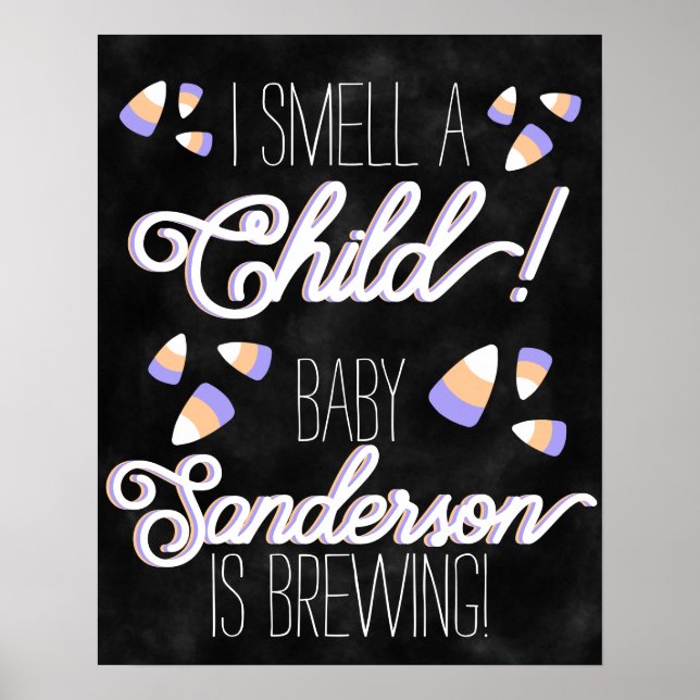 Candy Corn "I Smell a Child" Personalized Poster (Front)