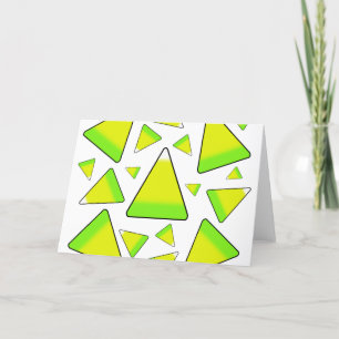 Candy Corn in Green & Yellow Holiday Card