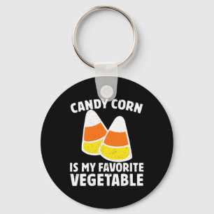 Candy Corn Is My Favourite Vegetable Tee Retro Hal Keychain