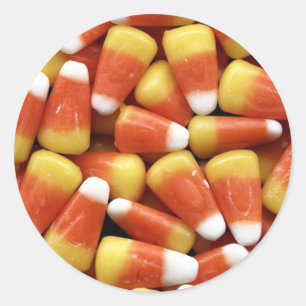 Candy Corn Jumble Classic Round Sticker