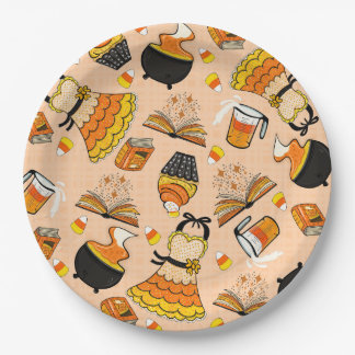 Candy Corn Magic Halloween Paper Plate