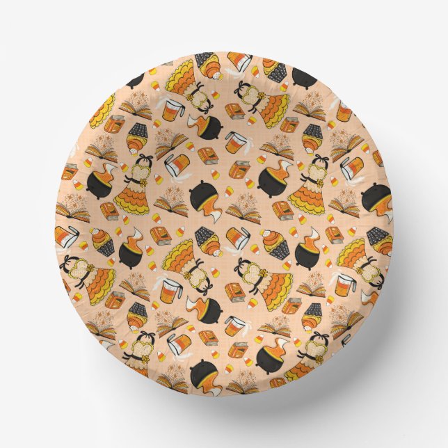 Candy Corn Magic Paper Bowl Paper Plate (Front)