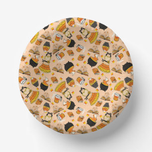 Candy Corn Magic Paper Bowl Plate