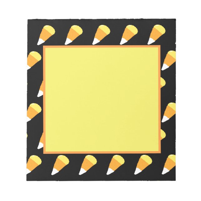 Candy Corn Notepad (Yellow, Orange & White) (Front)