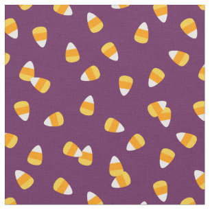 Candy Corn on Purple Fabric