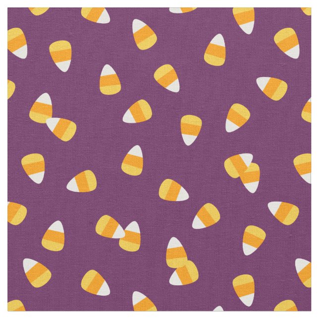 Candy Corn on Purple Fabric (Close Up)