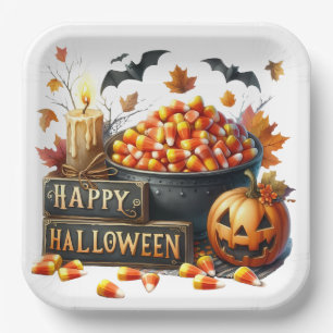 Candy Corn  Paper Plate