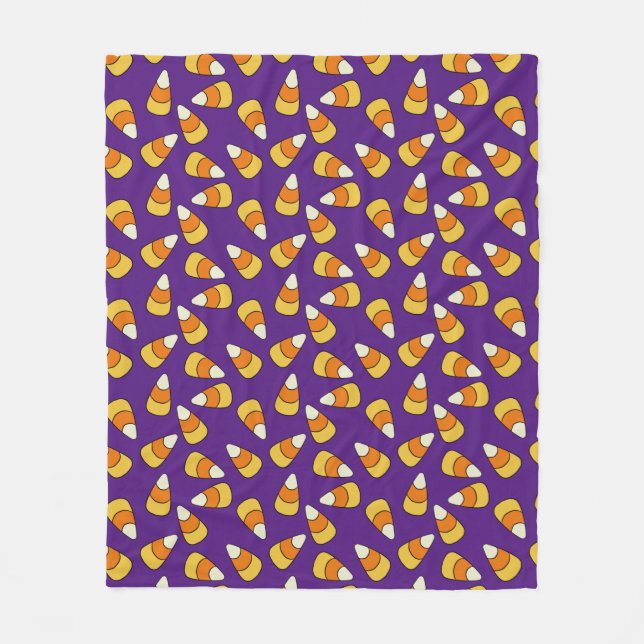 Candy Corn Pattern Fleece Blanket (Front)