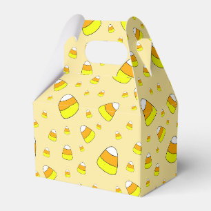 Candy Corn Pattern Halloween Favor Box