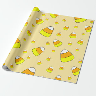 Candy Corn Pattern Halloween Wrapping Paper