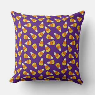 Candy Corn Pattern Throw Pillow