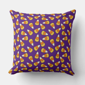 Candy Corn Pattern Throw Pillow