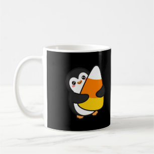 Candy Corn Penguin Halloween Coffee Mug