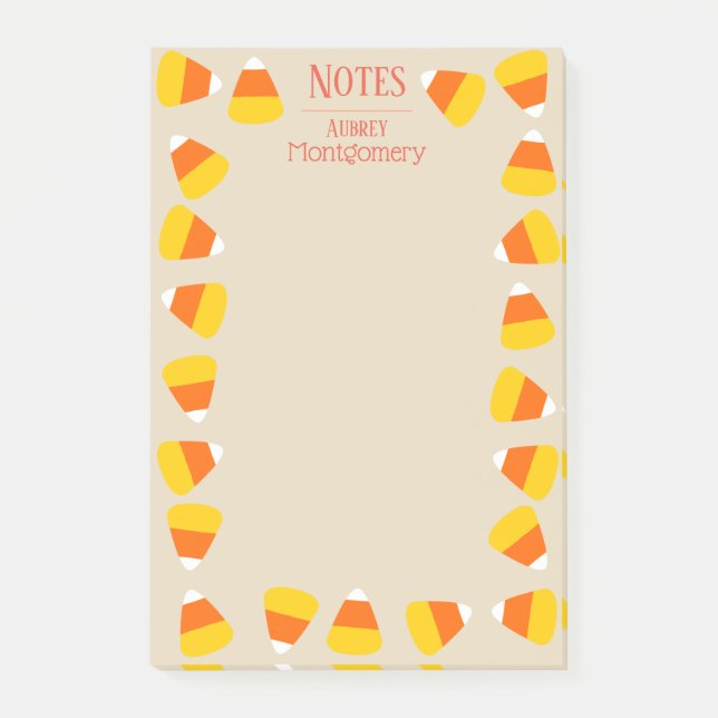 Candy Corn | Personalized Post-it Notes (Front)