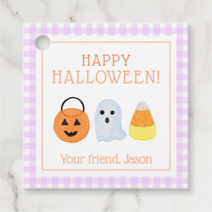 Candy Corn, Pumpkin Ghost Halloween Trick or Treat Favour Tags