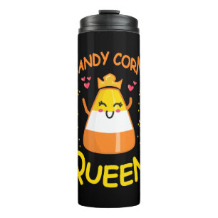 Candy Corn Queen Cute Halloween Kawaii Crown Thermal Tumbler