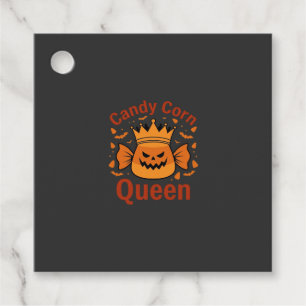 Candy Corn Queen Halloween Crown Bats_1 Favour Tags