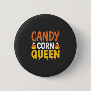 Candy Corn Queen Halloween Graphic_1 2 Inch Round Button