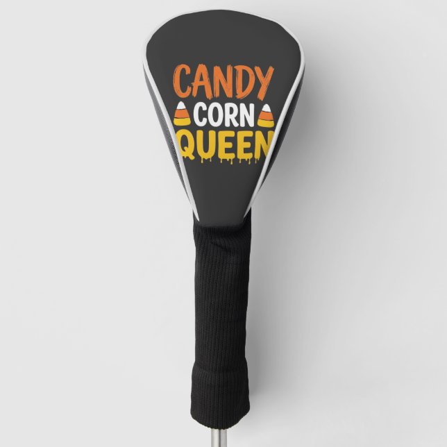Candy Corn Queen Halloween Graphic_1 Golf Head Cover (Front)