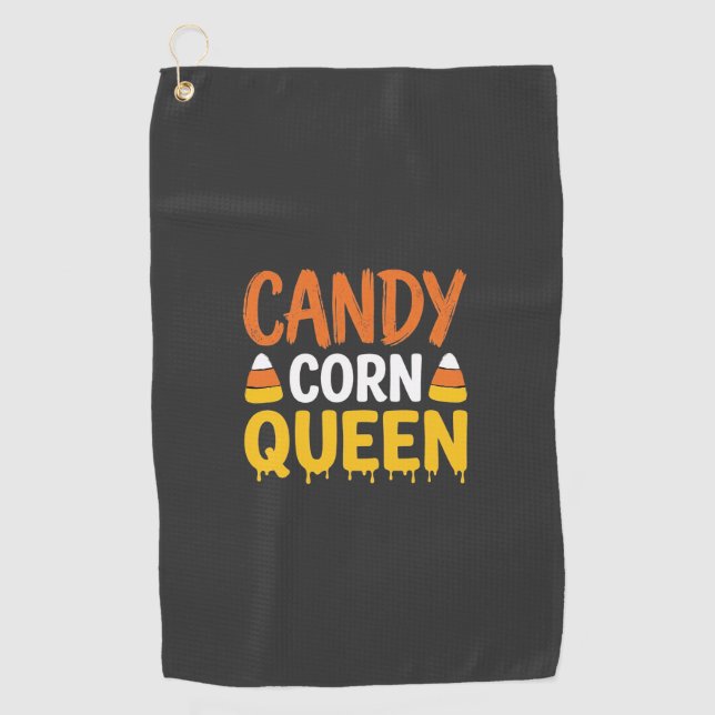 Candy Corn Queen Halloween Graphic_1 Golf Towel (Front)