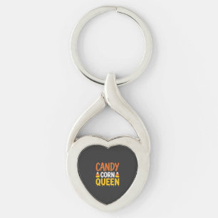 Candy Corn Queen Halloween Graphic_1 Keychain
