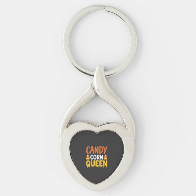 Candy Corn Queen Halloween Graphic_1 Keychain (Front)