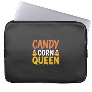 Candy Corn Queen Halloween Graphic_1 Laptop Sleeve