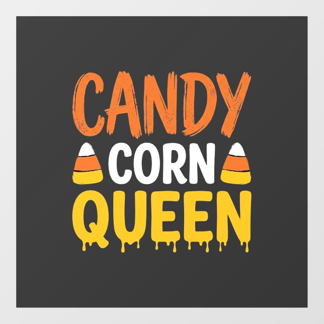 Candy Corn Queen Halloween Graphic_1 Window Cling (Sheet)
