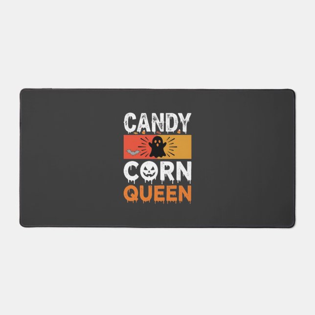 Candy Corn Queen Halloween SVG Design Desk Mat (Front)