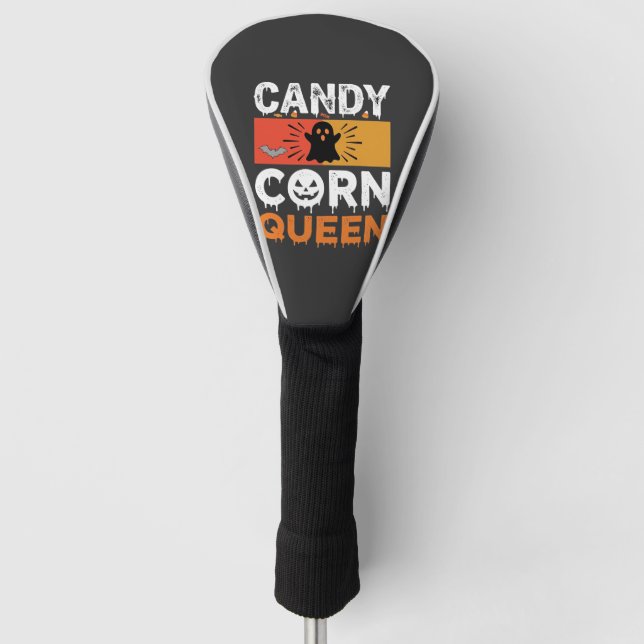 Candy Corn Queen Halloween SVG Design Golf Head Cover (Front)