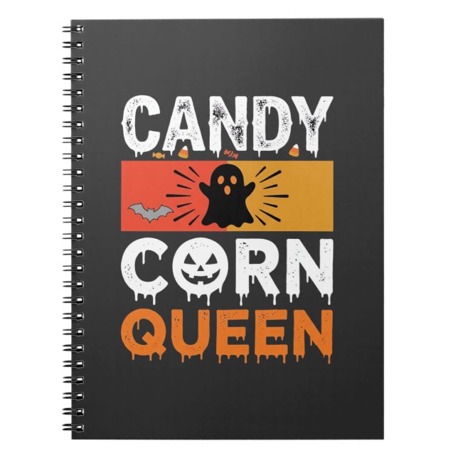 Candy Corn Queen Halloween SVG Design Notebook (Front)