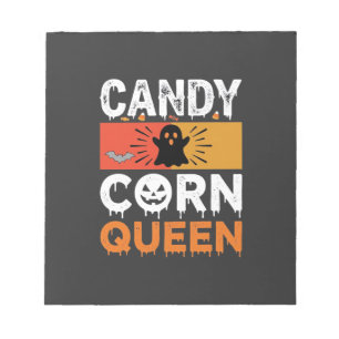 Candy Corn Queen Halloween SVG Design Notepad