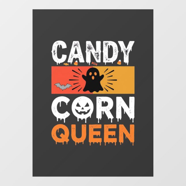 Candy Corn Queen Halloween SVG Design Window Cling (Sheet)