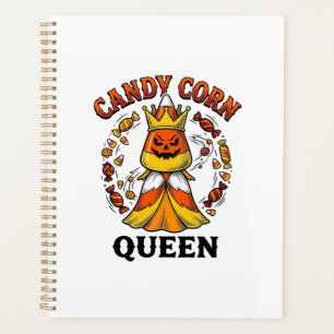 Candy Corn Queen Vintage Halloween Candy Shirt Art Planner